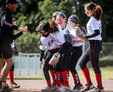 Softbal meiden team